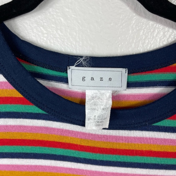 Gaze Multi-Colored Tee Shirt Size Large - Picture 3 of 6
